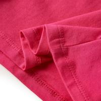 Kindershirt met lange mouwen eekhoornprint 128 felroze - thumbnail