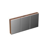 Spiegelkast Forzalaqua Uni 140x68.5x12.5 Cm 3 Deuren Tweezijdig Spiegel Noten Pure Walnut - thumbnail