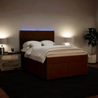 Boxspring met matras fluweel roze 160x200 cm - thumbnail