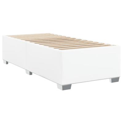 Boxspring met matras kunstleer wit 90x200 cm - thumbnail