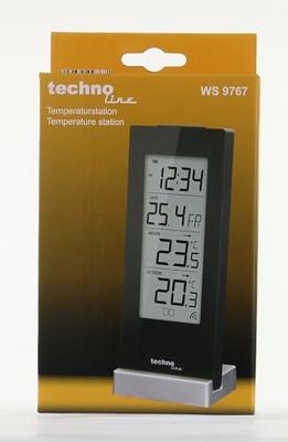 Techno Line WS 9767 WS 9767 Draadloze thermometer Zwart Techno Line WS 9767 WS 9767 Draadloze thermometer Zwart