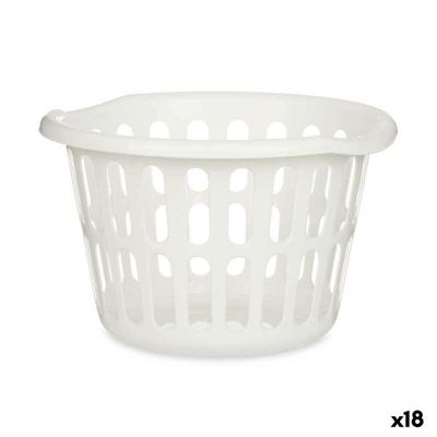 Mand Kipit Wit Polypropyleen 27 L (18 Stuks)