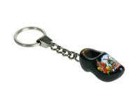 Sleutelhanger 1 klompje 4cm zwart - thumbnail