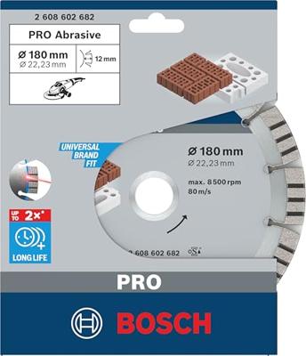 Bosch Accessoires Diamantdoorslijpschijf Best for Abrasive 180 x 22,23 x 2,4 x 12 mm 1st - 2608602682 Bosch Accessoires Diamantdoorslijpschijf Best for Abrasive 180 x 22,23 x 2,4 x 12 mm 1st - 2608602682