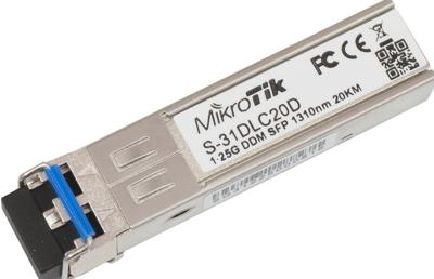 Mikrotik S-31DLC20D netwerk transceiver module 1250 Mbit/s SFP 1310 nm