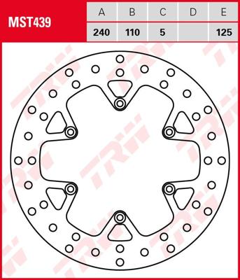 TRW Remschijf "mst439" van rotor mst439 rigid