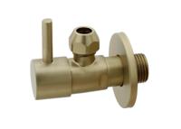 Xellanz Minimal hoekstopkraan 1/2" x 3/8" of knel 10 mm geborsteld messing - thumbnail