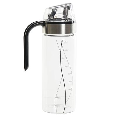 Flesje DKD Home Decor Zwart Transparant Roestvrij staal Borosilicaatglas 450 ml