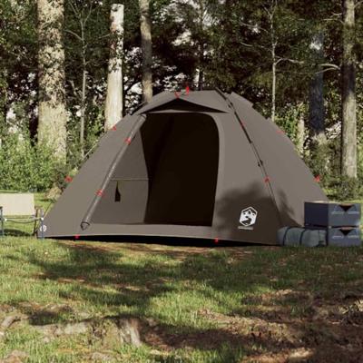 Tent 4-persoons snelontgrendeling bruin
