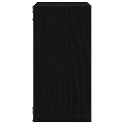 Wandschappen kubus 2 st 30x15x30 cm bewerkt hout zwart eiken