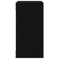 Wandschappen kubus 2 st 30x15x30 cm bewerkt hout zwart eiken - thumbnail