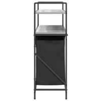 Wasmand 3 vakken met planken grijs sonoma eiken - thumbnail