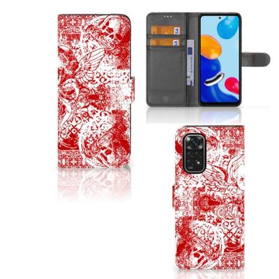 Telefoonhoesje met Naam Xiaomi Redmi Note 11/11S Angel Skull Rood Telefoonhoesje met Naam Xiaomi Redmi Note 11/11S Angel Skull Rood
