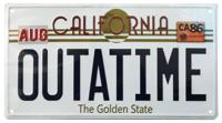 Back To The Future Metal Sign ´Outatime´ DeLorean License Plate - thumbnail