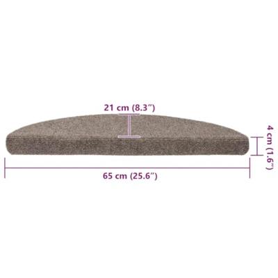 VidaXL Trapmatten zelfklevend 15 st 65x21x4 cm naaldvilt crèmekleurig