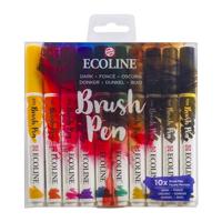 Royal Talens Ecoline Set van 10 Brush Pens - Donker - thumbnail