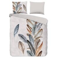 Good Morning Dekbedovertrek "veren" - Zand - (200x200/220 cm) - Katoen Flanel - thumbnail