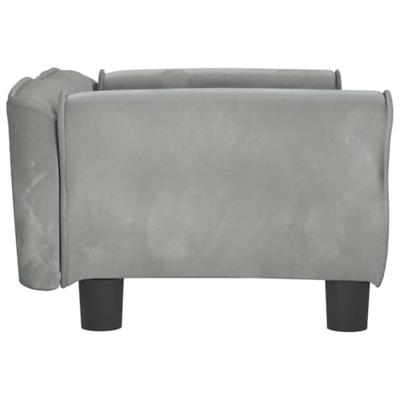 VidaXL Hondenmand 70x45x30 cm fluweel lichtgrijs