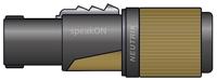 Neutrik NL2FXX-W-S Luidsprekerconnector Stekker, recht Aantal polen: 2 Zwart-bruin 1 stuk(s) - thumbnail