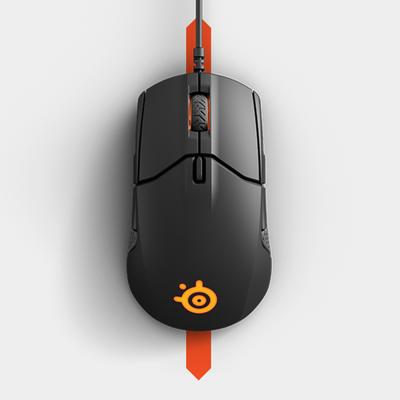 Steelseries Sensei 310 Optische Gamingmuis, RGB-Verlichting, 8 Knoppen, Rubberen Zijgrepen, Zwart