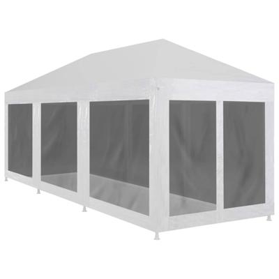 Partytent met 8 mesh zijwanden 9x3 m Partytent met 8 mesh zijwanden 9x3 m