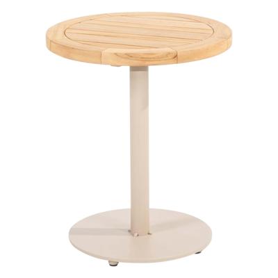 Volta teak bijzettafel centrale poot latte 45 cm dia. H55 cm 4SO 4SO - 4so