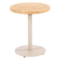 Volta teak bijzettafel centrale poot latte 45 cm dia. H55 cm 4SO 4SO - 4so - thumbnail
