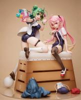 Native - Poyoyon Rock Orig Char - Pink & Midori Sukumizu 1/5.5 PVC Figure (A) - thumbnail