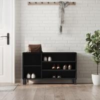 VidaXL Schoenenkast 102x36x60 cm bewerkt hout zwart - thumbnail