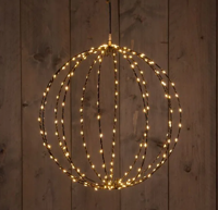 Metal 40 cm 3D Ball Black With 192Led Classic Warm en Copper Wi Anna's Collection - Annas collection - thumbnail