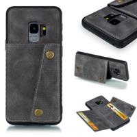 Lederen beschermhoes voor Galaxy S9 (grijs) - thumbnail