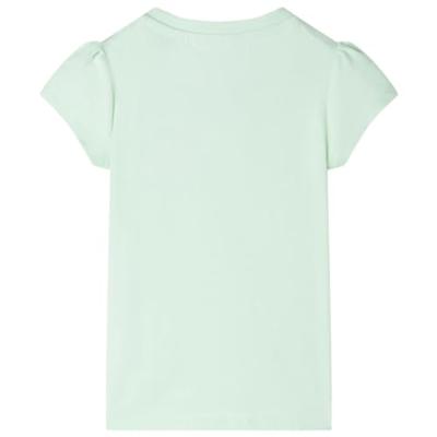 Kindershirt met kapmouwen 104 zachtgroen Kindershirt met kapmouwen 104 zachtgroen