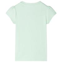 Kindershirt met kapmouwen 92 zachtgroen - thumbnail