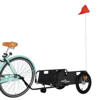 Fietstrailer oxford stof en ijzer zwart - thumbnail
