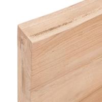 Wastafelblad 80x60x(2-6) cm behandeld massief hout lichtbruin - thumbnail