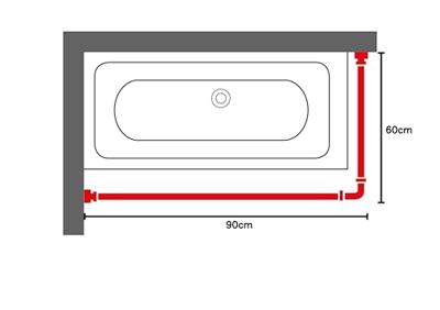 Sealskin douchegordijnstangenset easy-roll zwart