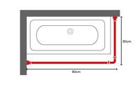 Sealskin douchegordijnstangenset easy-roll zwart - thumbnail