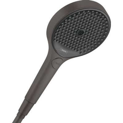 Hansgrohe Handdouche Rainfinity 130 3jet EcoSmart Geborsteld Zwart Chroom Hansgrohe Handdouche Rainfinity 130 3jet EcoSmart Geborsteld Zwart Chroom