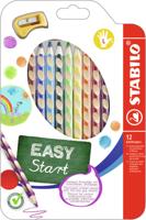STABILO easycolors kleurpotloden linkshandig - 12 st. + puntenslijper - thumbnail