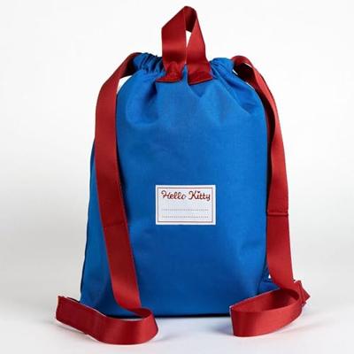Rugtas met Koordjes Hello Kitty Blauw 27 x 33 cm