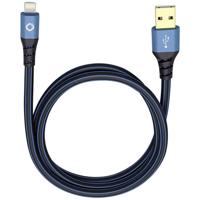 Oehlbach 9321 USB-kabel USB 2.0 USB-A stekker, Apple Lightning stekker 0.50 m Blauw, Zwart Vergulde steekcontacten - thumbnail