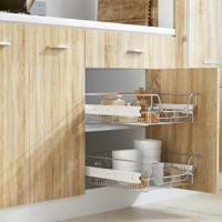 Uittrekbare draadmanden 500 mm zilverkleurig 2 st - thumbnail