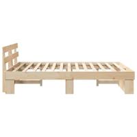 Bedframe met hoofdeinde Bruin 140 x 200 cm Massief grenenhout - thumbnail