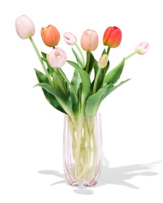 HEMA Vaas ⌀8x15.5cm glas liefde roze