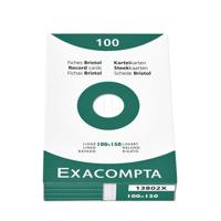 Systeemkaart exacompta 100x150mm lijn wit - thumbnail