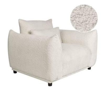 Beliani - JAMSA - Fauteuil - Off-white - Bouclé