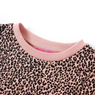 Kinderjurk met luipaardprint 104 middelroze