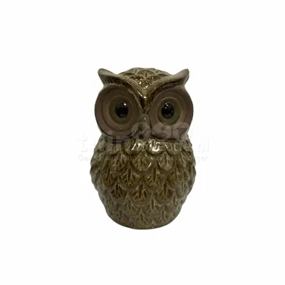 Tuinbeeld Uil 18cm Bruin