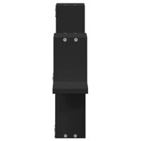 Wandschap 104,5x10x43 cm bewerkt hout zwart - thumbnail