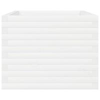 Plantenbak 110x60x49,5 cm massief grenenhout wit - thumbnail